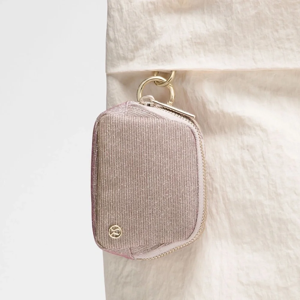 lululemon Everywhere Belt Bag Nano Glitter Pink Champagne Muse Gold NWT